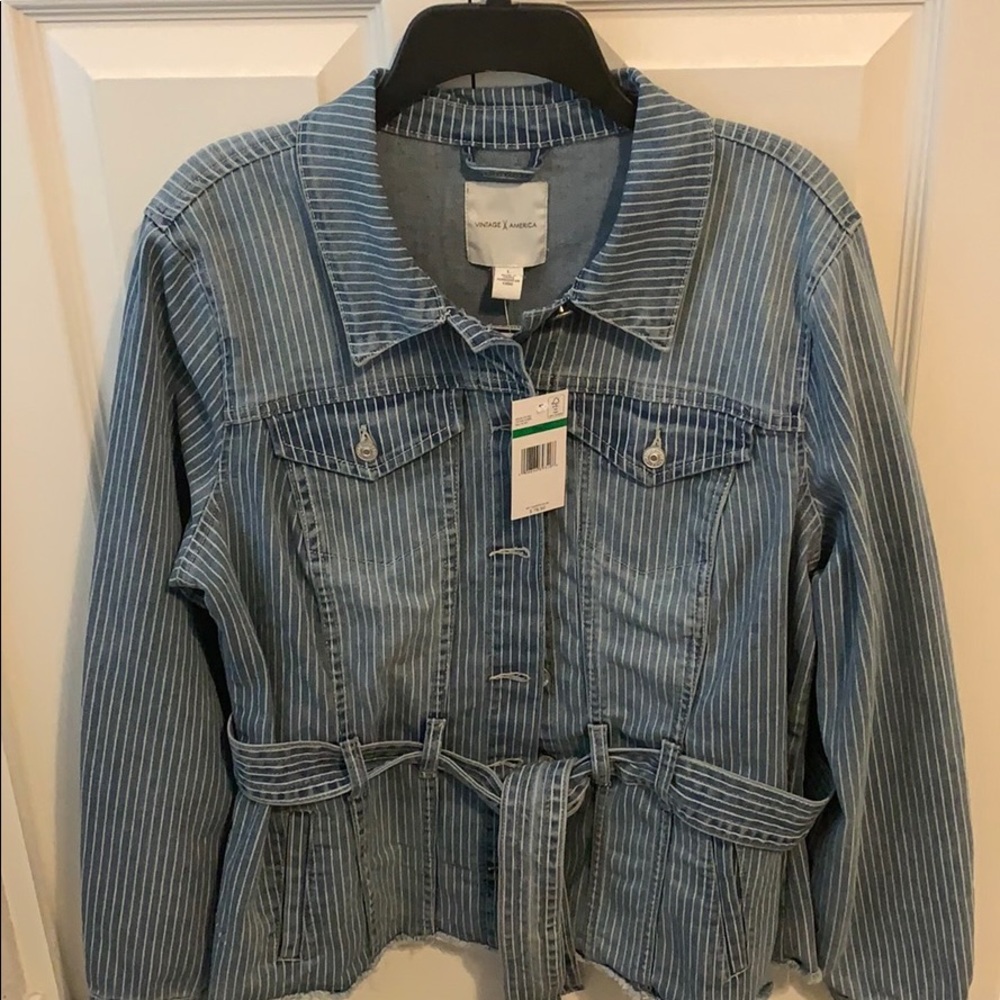 Vintage America denim button jacket (L)